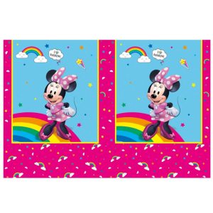 Toalha Mesa Plástico Minnie Makes Me Smile Disney 120x180Cm