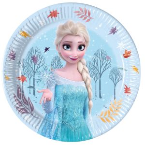 Conj. 8 Pratos Papel Frozen Idyllic Wonder - 20cm