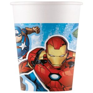 Conj. 8 Copos Papel Avengers Evergreen 200ml