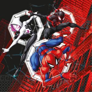 Conj. 20 Guardanapos Spiderman Word Of Webs 33x33Cm