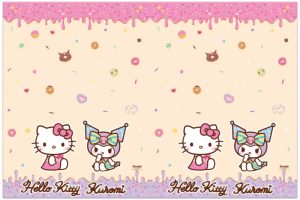Toalha de Mesa Plástica Hello Kitty & Kuromi 120x180Cm