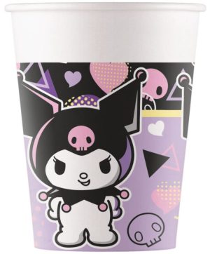 Conj. 8 Copos Papel Kuromi Pop Art 200Ml