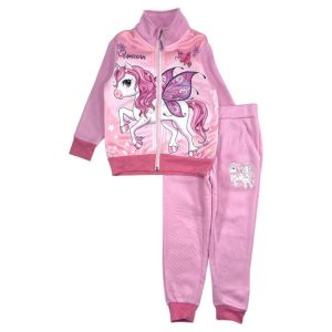 Fato de Treino de Menina Rosa Unicórnio Pink