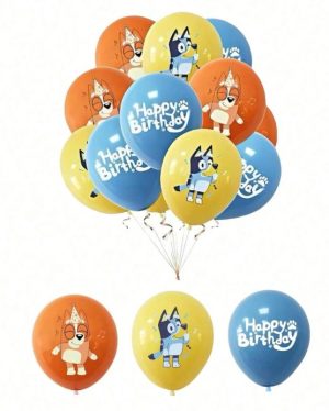 Conj. 6 Balões Látex Mix Impressos Bluey