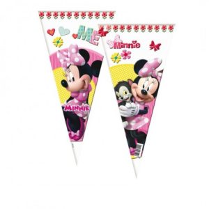 Blister de 10 Sacos Doces Triangulares Minnie Pink 20x40Cm