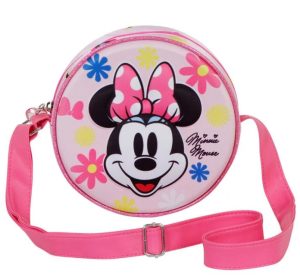Mala de Ombro Floral Redonda Minnie 20x8x18.5Cm