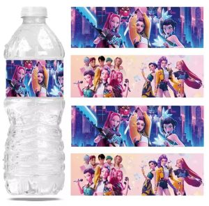 Conj. 10 Rótulos Autocolantes para Garrafa de Água K-POP 20x6Cm