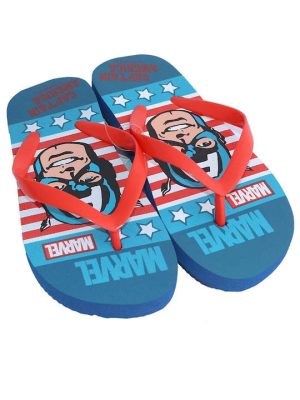 Chinelos Azuis Flip-Flops Avengers Captain America