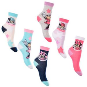 Conj. 3 Pares Meias Minnie Star Disney