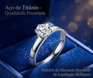 Anel Aço Titânio Prateado com Zircónia Cúbica 4mm Nº7 (54.4mm)
