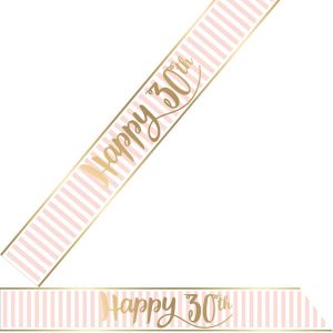 Faixa Pink Chic Happy 30th 168x10cm