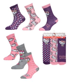 Conj. 3 Pares Meias Hello Kitty