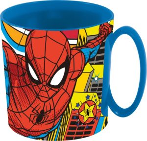 Caneca Plástica Spiderman Midnight Flyer 350Ml