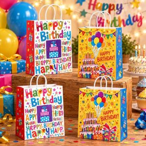 Saco Papel Happy Birthday Gifts 21x15x8Cm