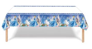 Toalha de Mesa Plástica Princesa Cinderela 108x180Cm