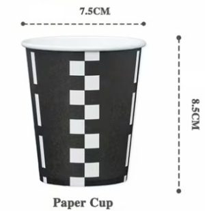 Blister 10 Copos Papel Tema Corrida Street Race 8,5Cm