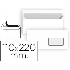 Blister 15 Envelopes Brancos 110x220mm Com Janela 80Gr.