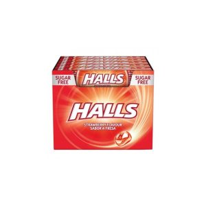 Rebuçados Halls Sem Açucar Sabor a Morango 32Grs