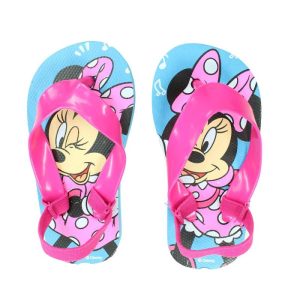 Chinelos Azuis Flip-Flops Minnie Wink Disney