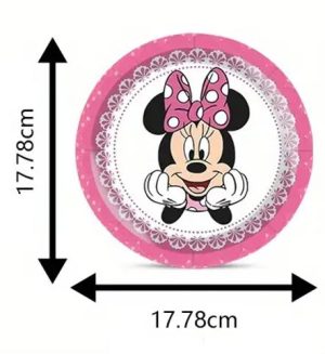 Conj. 10 Pratos Papel 18Cm Minnie Smile