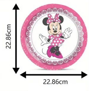 Conj. 10 Pratos Papel 23Cm Minnie Smile