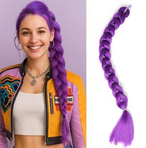 Trança Roxa Comprida K-POP (Rumi) 66Cm