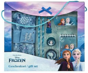 Mala com 8 Peças Escolares Frozen Disney 